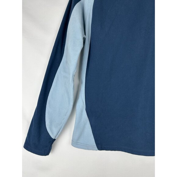 The North Face Womens Large  1/4 Zip Fleece TKA 100 Pullover Navy and Light Blue - Picture 8 of 11
